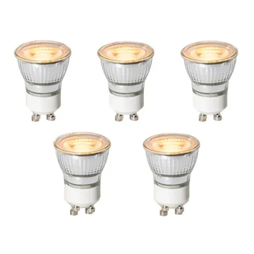 LUEDD Set van 5 GU10 3-staps dimbaar LED lampen 35mm 4W 200 lm 2200K