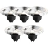 LUEDD Set van 5 GU10 3-staps dimbaar LED lamp 111mm 10,5W 770 lm 2700K