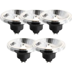 LUEDD Set van 5 GU10 3-staps dimbaar LED lamp 111mm 10,5W 770 lm 2700K