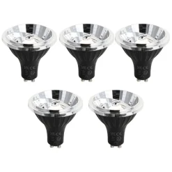 LUEDD Set van 5 GU10 3-staps dimbaar LED lamp 70mm 6.5W 600 lm 3000K
