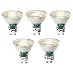 LUEDD Set van 5 GU10 3-staps dimbare LED lampen 7W 600 lm 3000K