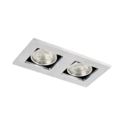 QAZQA Set van 6 Inbouwspot aluminium rechthoekig 2-lichts - Qure
