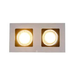 QAZQA Set van 6 Inbouwspot aluminium rechthoekig 2-lichts - Qure