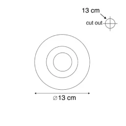 QAZQA Set van 6 Inbouwspot wit 13 cm rond - Gypsy Stucco