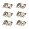 QAZQA Set van 6 Inbouwspot wit AR111 draai- en kantelbaar trimless - Oneon