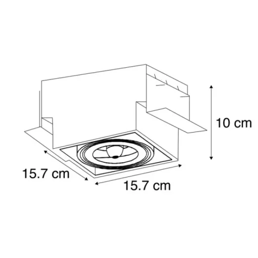 QAZQA Set van 6 Inbouwspot wit AR111 draai- en kantelbaar trimless - Oneon