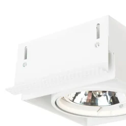 QAZQA Set van 6 Inbouwspot wit AR111 draai- en kantelbaar trimless - Oneon
