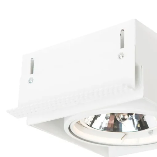 QAZQA Set van 6 Inbouwspot wit AR111 draai- en kantelbaar trimless - Oneon