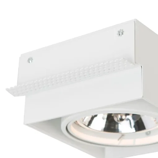QAZQA Set van 6 Inbouwspot wit AR111 draai- en kantelbaar trimless - Oneon