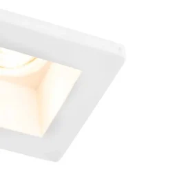 QAZQA Set van 6 Inbouwspot wit 12cm vierkant - Gypsy Stucco
