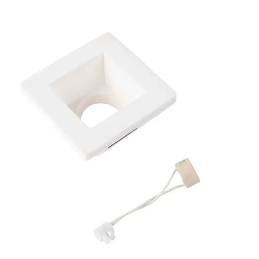 QAZQA Set van 6 Inbouwspot wit 12cm vierkant - Gypsy Stucco