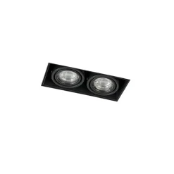 QAZQA Set van 6 Inbouwspot zwart GU10 draai- en kantelbaar trimless 2-lichts - Oneon