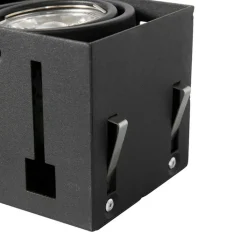 QAZQA Set van 6 Inbouwspot zwart GU10 draai- en kantelbaar trimless 2-lichts - Oneon