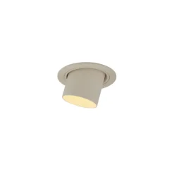 QAZQA Set van 6 inbouwspots beige GU10 50mm rond draai- en kantelbaar - Installa