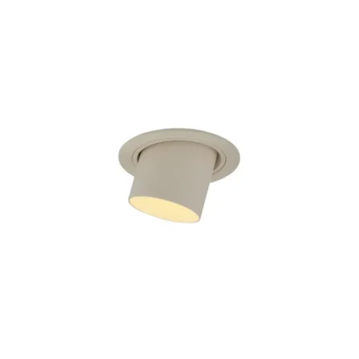 QAZQA Set van 6 inbouwspots beige GU10 50mm rond draai- en kantelbaar - Installa