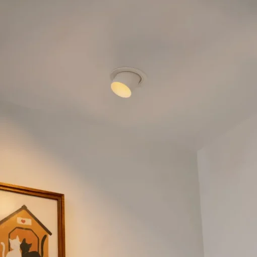 QAZQA Set van 6 inbouwspots beige GU10 50mm rond draai- en kantelbaar - Installa
