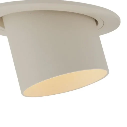 QAZQA Set van 6 inbouwspots beige GU10 50mm rond draai- en kantelbaar - Installa