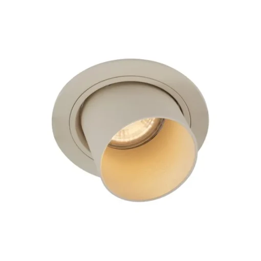QAZQA Set van 6 inbouwspots beige GU10 50mm rond draai- en kantelbaar - Installa
