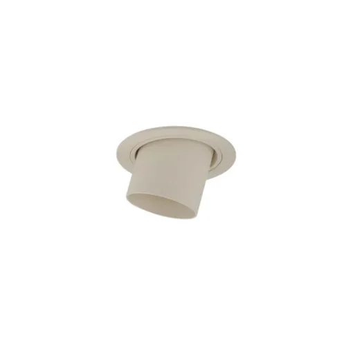 QAZQA Set van 6 inbouwspots beige GU10 50mm rond draai- en kantelbaar - Installa