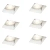 QAZQA Set van 6 inbouwspots wit GU10 50mm trimless - Oneon