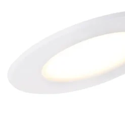 QAZQA Set van 6 inbouwspots wit incl. LED 3-staps dimbaar IP65 - Blanca