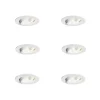 QAZQA Professional Set van 6 inbouwspots wit 6,8cm incl. LED 750 lm dimbaar IP23 - Gaius