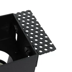 QAZQA Set van 6 inbouwspots zwart GU10 50mm 2-lichts trimless - Oneon
