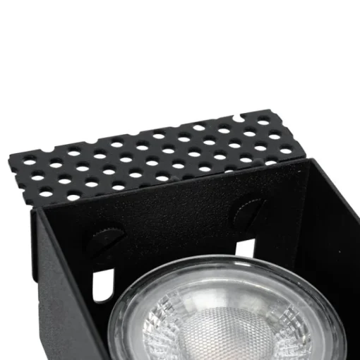 QAZQA Set van 6 inbouwspots zwart GU10 50mm 2-lichts trimless - Oneon