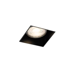 QAZQA Set van 6 inbouwspots zwart GU10 50mm trimless - Oneon