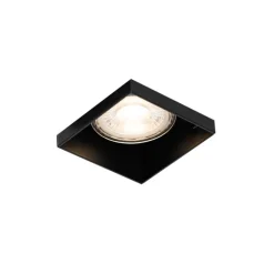 QAZQA Set van 6 inbouwspots zwart GU10 50mm trimless - Oneon