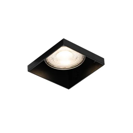 QAZQA Set van 6 inbouwspots zwart GU10 50mm trimless - Oneon