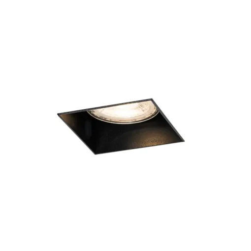 QAZQA Set van 6 inbouwspots zwart GU10 50mm trimless - Oneon