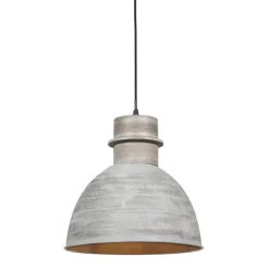 QAZQA Set van 3 landelijke hanglampen grijs - Dory