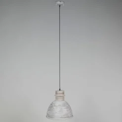 QAZQA Set van 3 landelijke hanglampen grijs - Dory