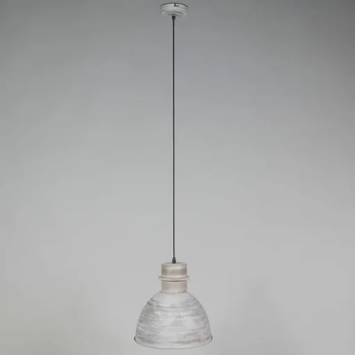 QAZQA Set van 3 landelijke hanglampen grijs - Dory