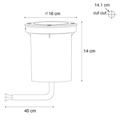 QAZQA Set van 6 moderne buiten grondspots staal AR70 verstelbaar IP65 - Delux