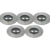 QAZQA Set van 5 moderne grondspots staal IP44 solar - Tiny
