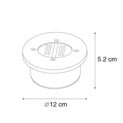 QAZQA Set van 5 moderne grondspots staal IP44 solar - Tiny