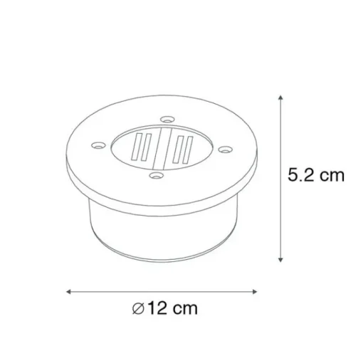 QAZQA Set van 5 moderne grondspots staal IP44 solar - Tiny