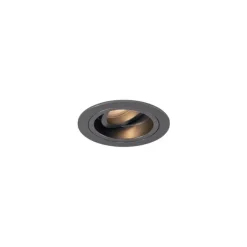 QAZQA Set van 6 Moderne inbouwspot gunmetal GU10 50mm rond kantelbaar - Chuck