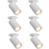 QAZQA Set van 6 moderne inbouwspots wit GU10 50mm - Chels