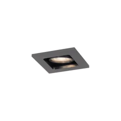 QAZQA Set van 6 Moderne inbouwspot gunmetal GU10 50mm rond kantelbaar - Qure
