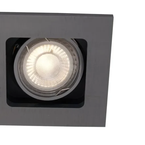 QAZQA Set van 6 Moderne inbouwspot gunmetal GU10 50mm rond kantelbaar - Qure