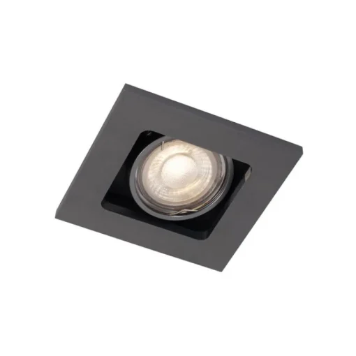 QAZQA Set van 6 Moderne inbouwspot gunmetal GU10 50mm rond kantelbaar - Qure