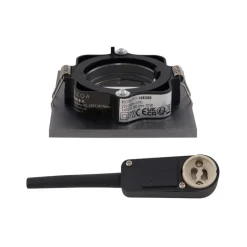 QAZQA Set van 6 Moderne inbouwspot gunmetal GU10 50mm rond kantelbaar - Qure
