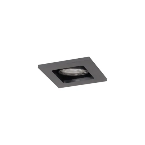 QAZQA Set van 6 Moderne inbouwspot gunmetal GU10 50mm rond kantelbaar - Qure
