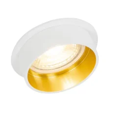 QAZQA Set van 6 Moderne inbouwspot wit met gouden binnenkant - Insta