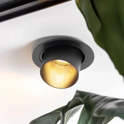QAZQA Set van 6 Moderne inbouwspot zwart rond kantelbaar - Installa