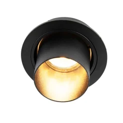 QAZQA Set van 6 Moderne inbouwspot zwart rond kantelbaar - Installa
