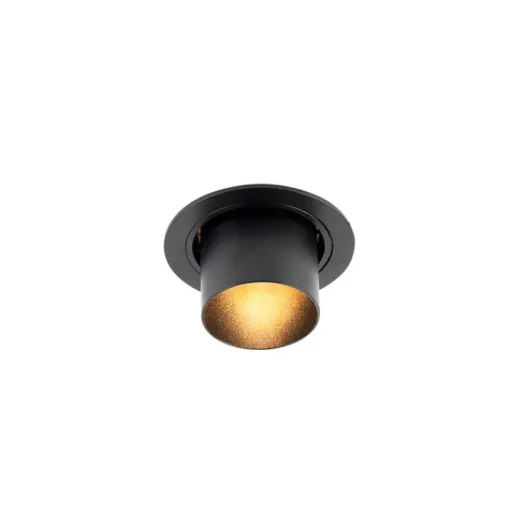 QAZQA Set van 6 Moderne inbouwspot zwart rond kantelbaar - Installa